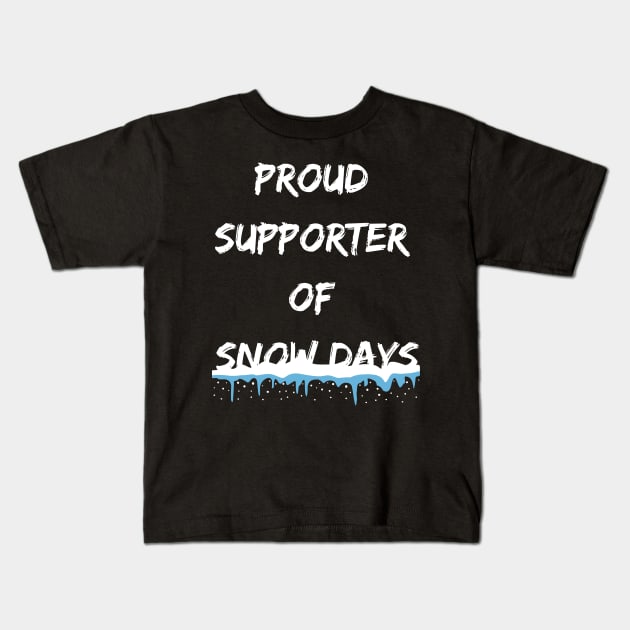 Snow Day Supporter funny Snow Lover Icicle winter Kids T-Shirt by Artstastic